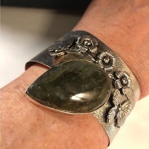 Labradorite 925 Sterling Silver Cuff Bracelet